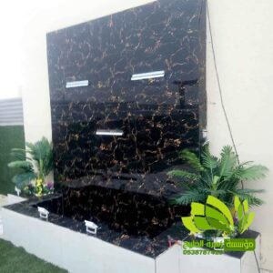 تصميم الشلالات بالرخام الاسود